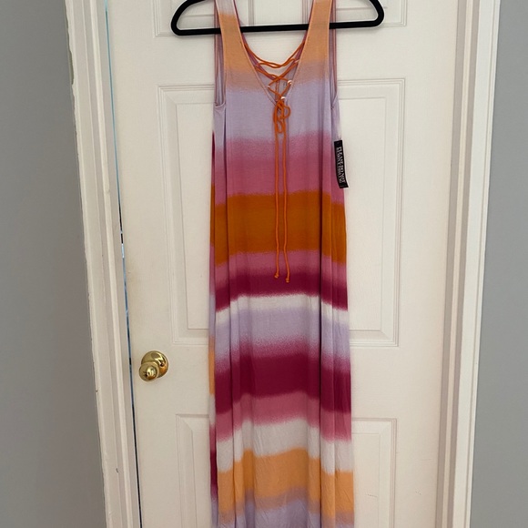 Brand new pink whiten& peach  maxi dress - Picture 1 of 1